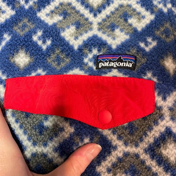 NWOT Patagonia Synchilla Snap T 2013 Aurora Channel Blue Fleece Men's S - Picture 9 of 10